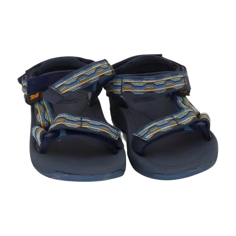 Teva Navy Blue and Yellow Patterned Kids Sandals